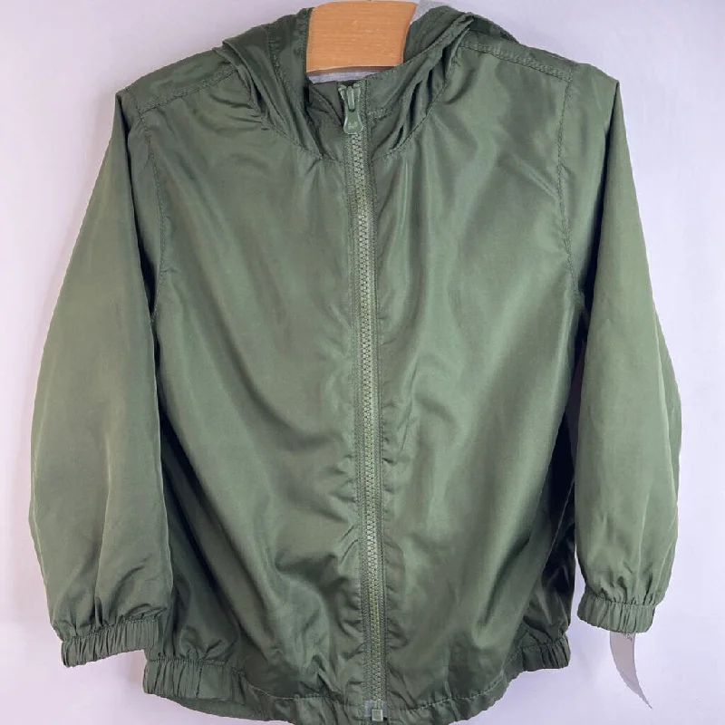 Size 4: Gap Green Zip-Up Hooded Coat Tough Men's Military