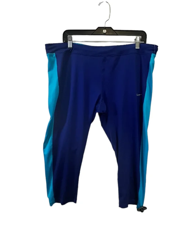 Blue Athletic Leggings Capris Nike, Size 2x Traditional Men's Country