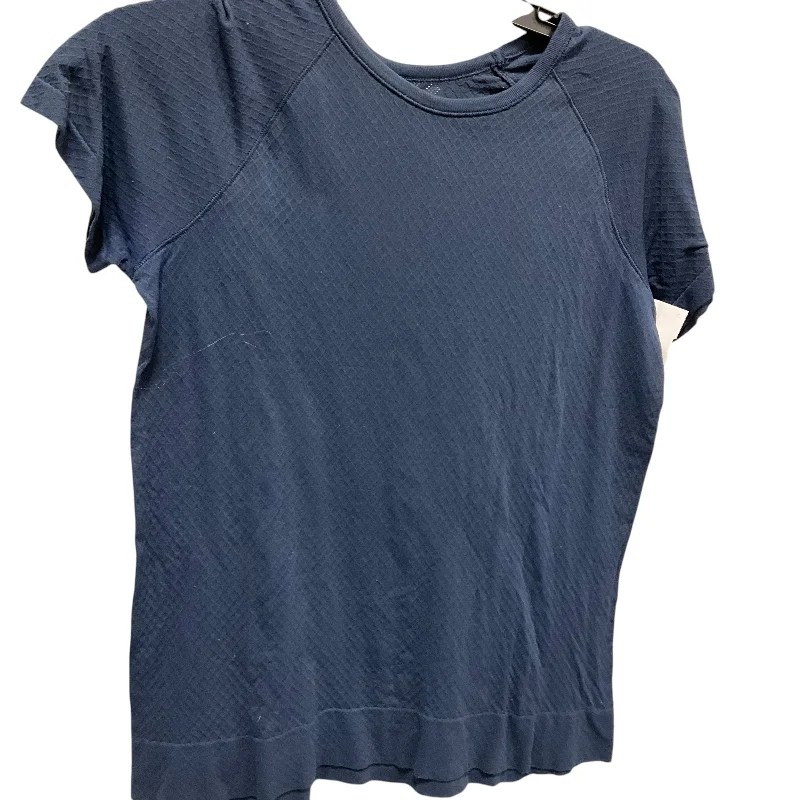 Athletic Top Short Sleeve By Athleta In Blue, Size: L Polished Men's Silk