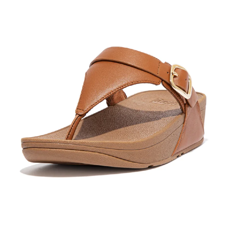 FitFlop Lulu Adjustable Leather  Sandals - Light Tan Elegant Men's Cashmere