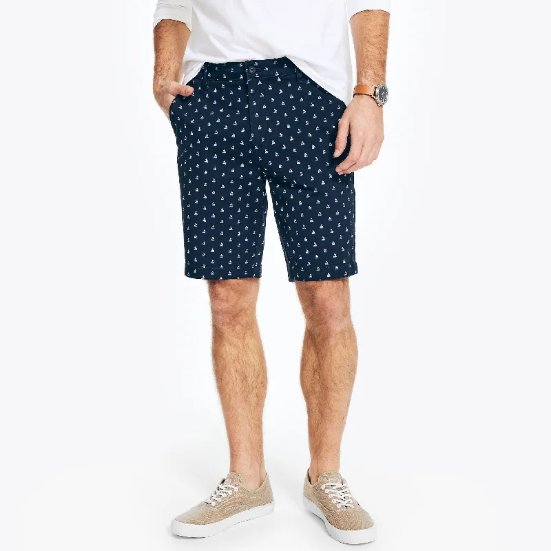 Nautica Mens 9.5" Printed Deck Short Classic Men's Pin