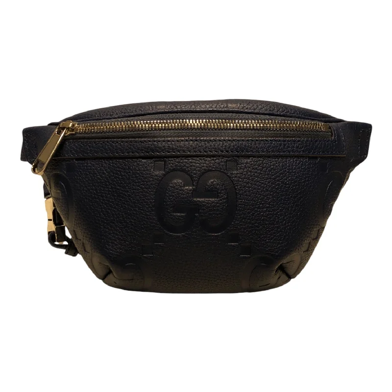 GUCCI/Fanny Pack/Monogram/Leather/NVY/piumu caklfskin jumbo embossed Refined Men's Classic 