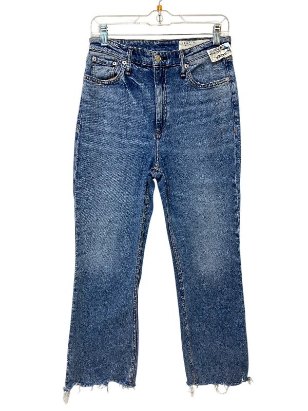 Jeans Straight By Rag & Bones Jeans In Blue Denim, Size: 28 Polished Men's Silk