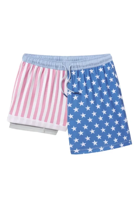 Freedom Rider Swim Short In Blue/red Sophisticated Men's 