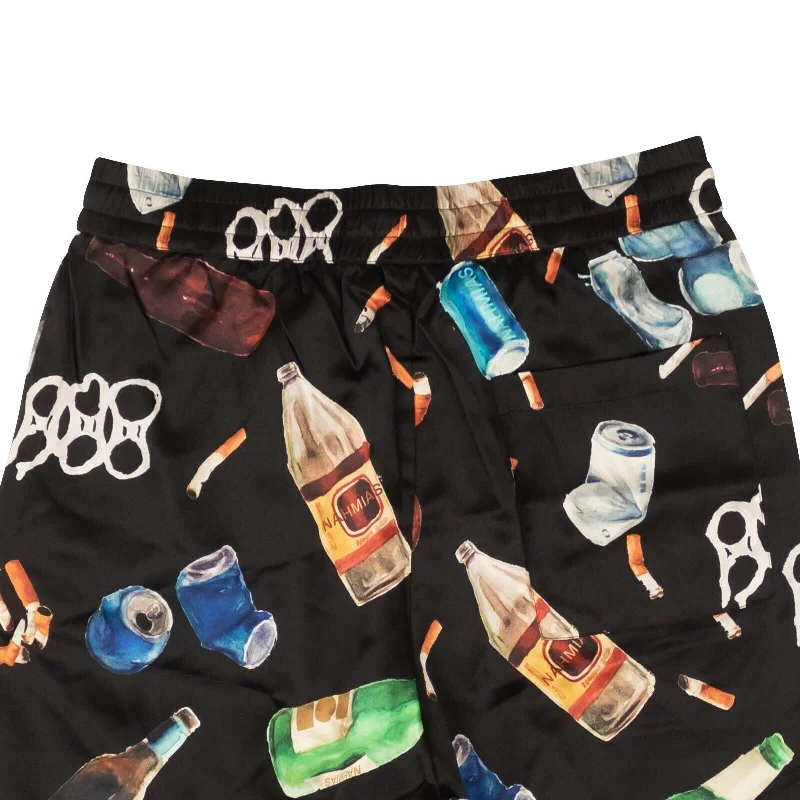 BLEACHER LITTER SILK BLACK SHORTS Casual Men's Short