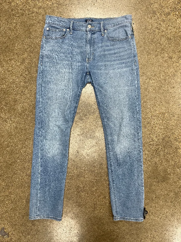 Jeans Straight By J. Crew In Blue Denim, Size: 12 Laid