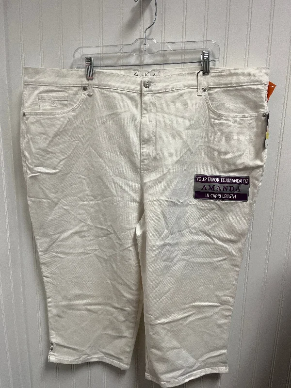 Jeans Cropped By Gloria Vanderbilt In White Denim, Size: 24 Edgy Men's Punk