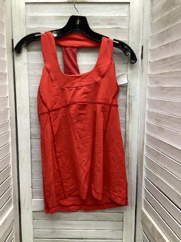 Athletic Tank Top By Lululemon In Orange, Size: 6 Streetwear Style