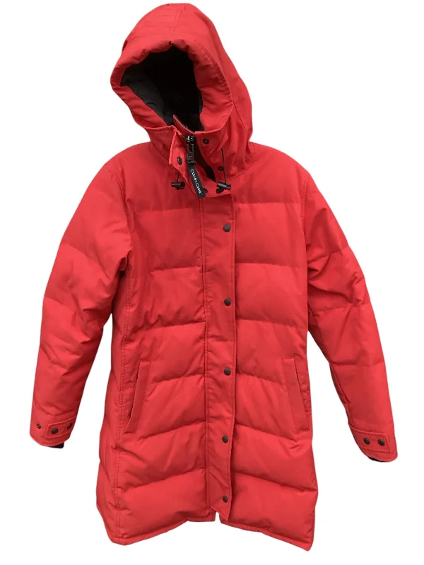 Coat Designer By Canada Goose In Red, Size: M Polished Men's Satin