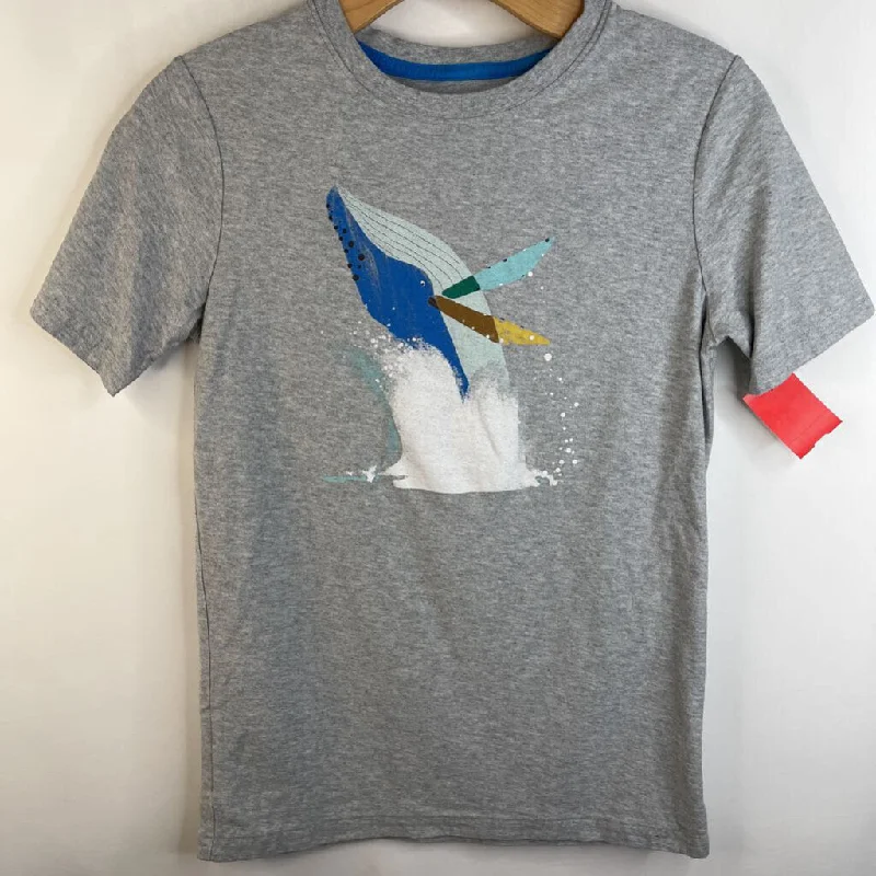 Size 16: Tea Light Grey Blue Humpback Whale T-Shirt Sleek Men's Metallic