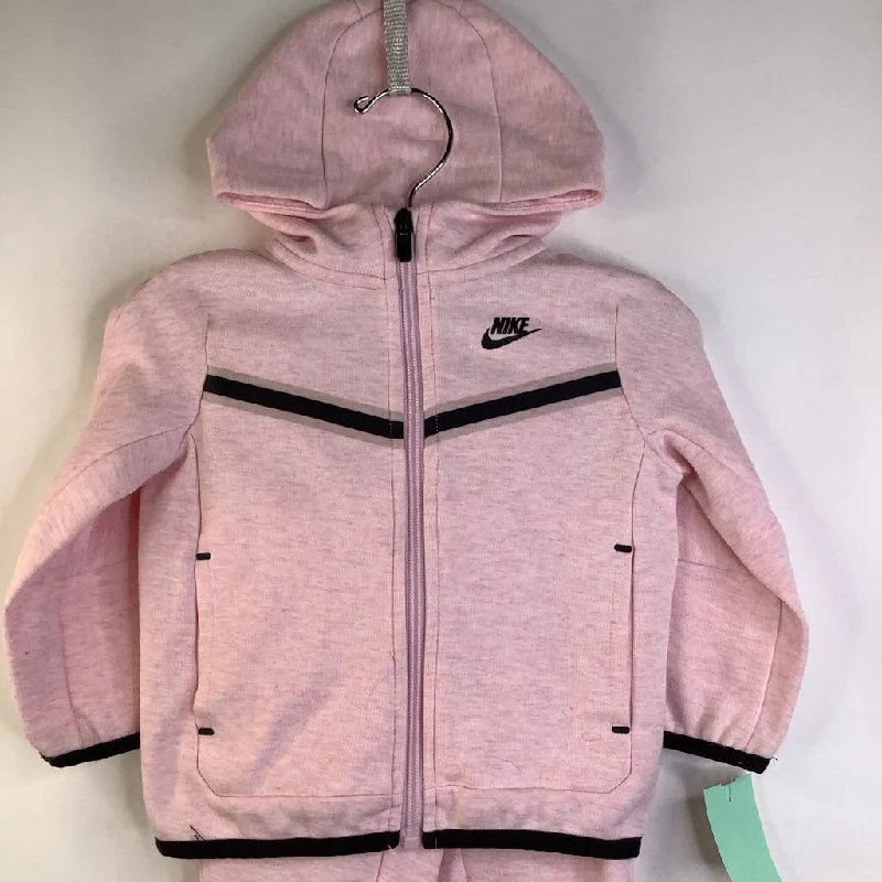 Size 18m: Nike Light Pink Zip-Up Coat/Pants 2pc Set Laid