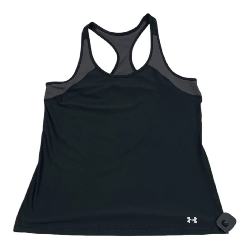 Athletic Tank Top By Under Armour In Black & Grey, Size: M Trendy Men's Scandinavian