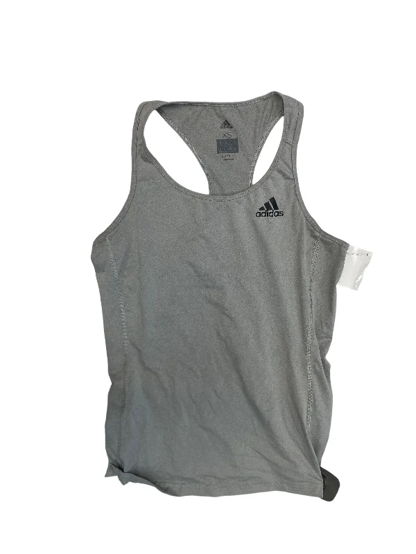 Athletic Tank Top By Adidas In Grey, Size: Xs Masculine Men's 