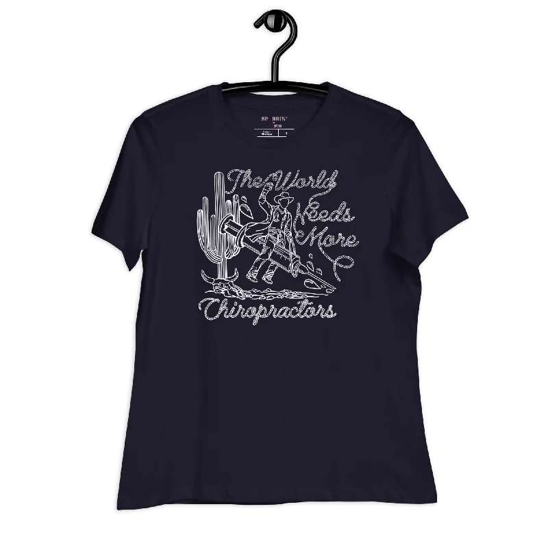 TWNM- Chiropractors Women's Relaxed T-Shirt Dark Colors Cozy Men's Sherpa