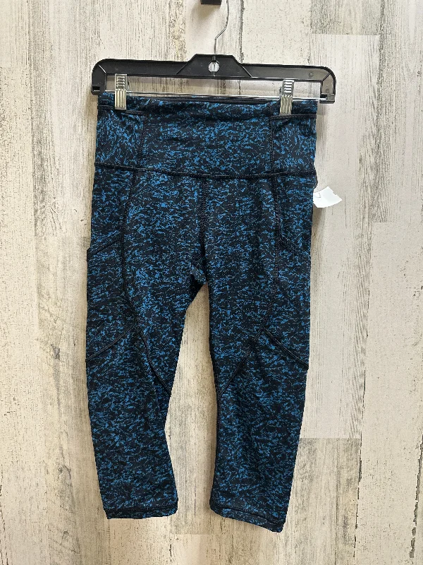 Blue Athletic Leggings Capris Lululemon, Size 4 Practical Men's Quick