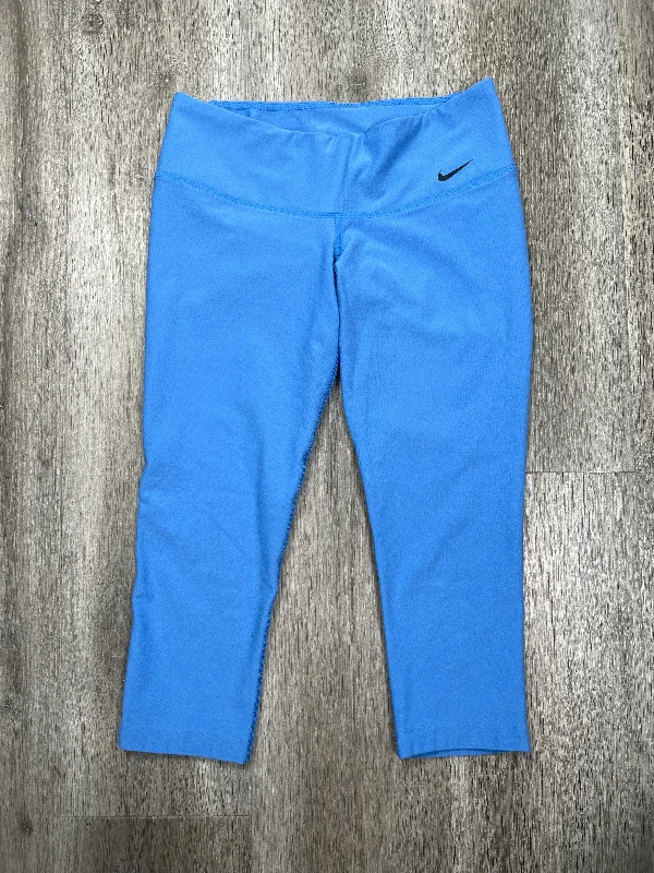 Blue Athletic Leggings Capris Nike Apparel, Size Xs Practical Men's Multi