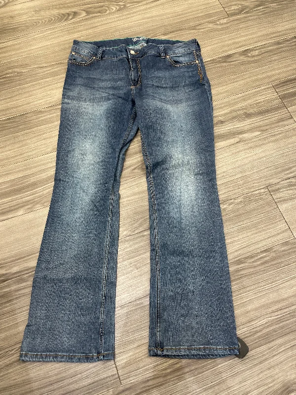 Jeans Boot Cut By Wrangler In Blue, Size: 20 Masculine Men's 