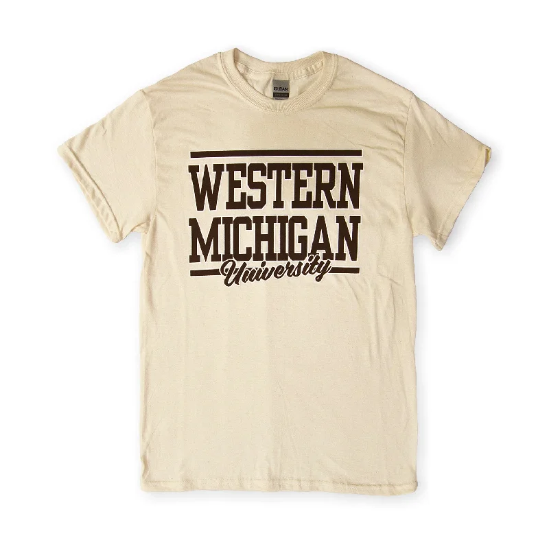 Western Michigan Script Tee Earthy Men's Sustainable 