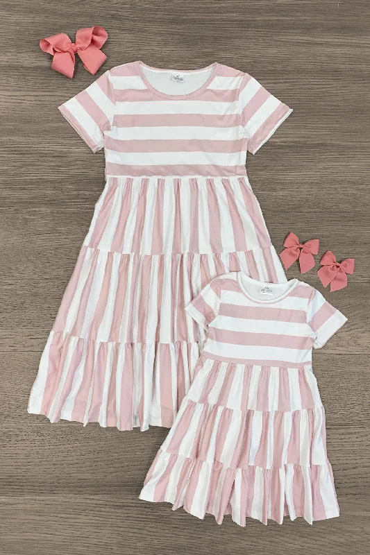 Mom & Me - Tiered Stripe Dress Dynamic Men's Glow