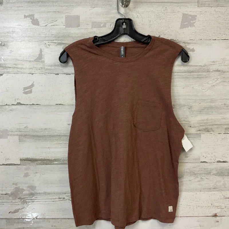 Athletic Top Short Sleeve By Vuori In Brown, Size: M Confident Men's High