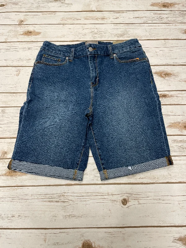 Shorts By Chicos In Blue Denim, Size: M Traditional Men's Wool