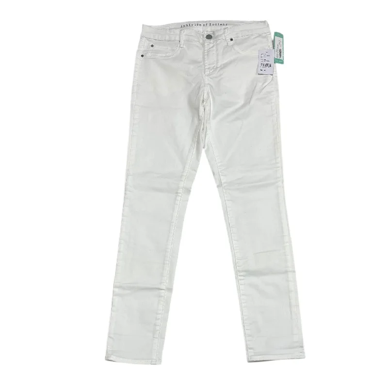 Jeans Skinny By Articles Of Society In White Denim, Size: 6 Business