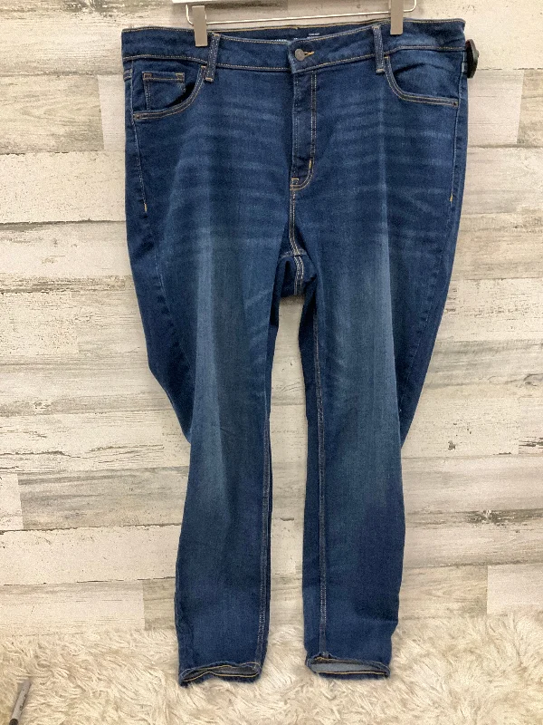 Jeans Straight By Old Navy In Blue Denim, Size: 18 Casual Men's Loose