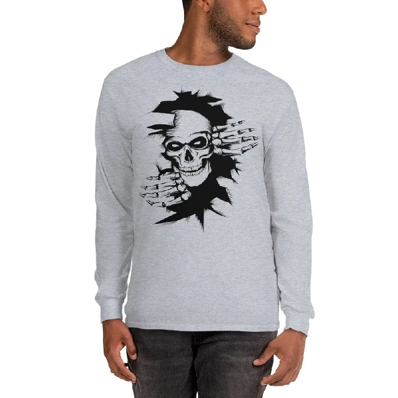 Men’s Escaping Skull Long Sleeve Shirt Organic