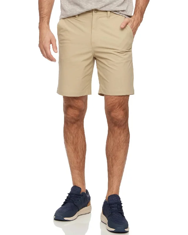 Any-Wear Stretch Short In Beige Confident Men's Power