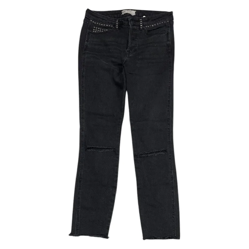 Jeans Skinny By Free People In Black Denim, Size: 4 Tailored