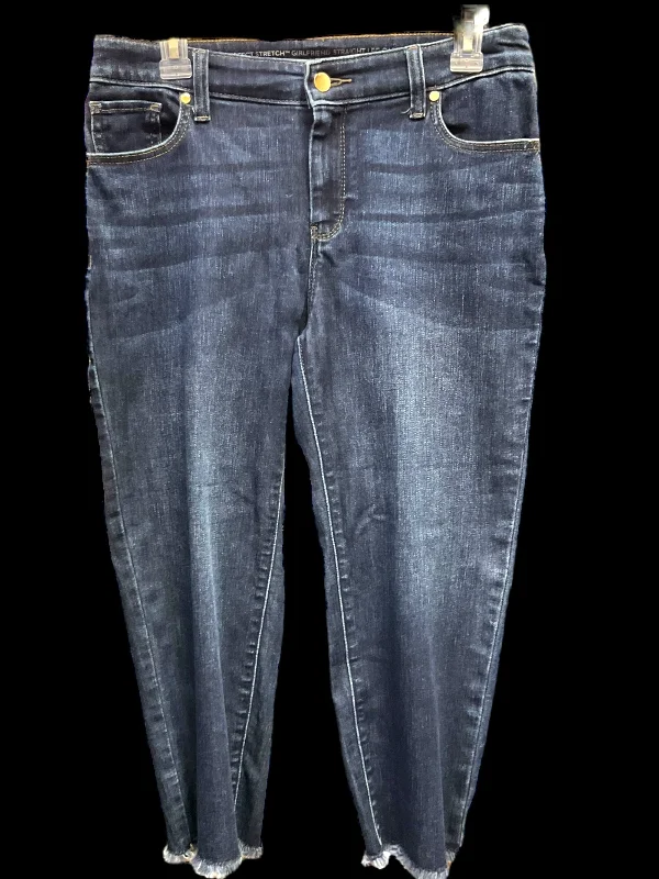 Jeans Cropped By Chicos In Blue Denim, Size: 0 Edgy Men's Punk