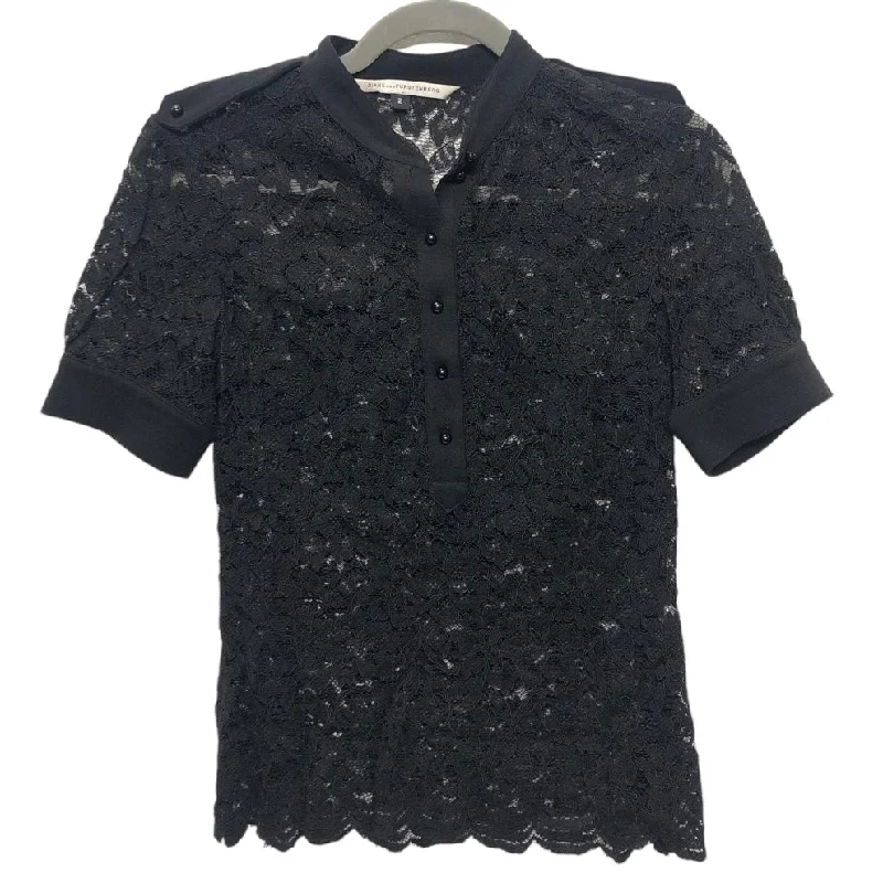 Top Ss Designer By Diane Von Furstenberg In Black, Size:2 British Gentleman Style