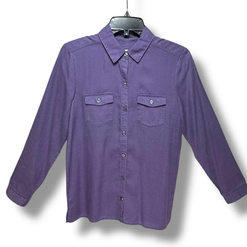 Top Long Sleeve By J. Jill In Purple, Size: Xs Dapper Men's Bow