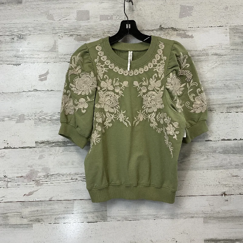 Top Short Sleeve By Anthropologie  Size: Xs Monochromatic Office Style