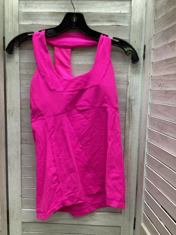 Athletic Tank Top By Lululemon In Pink, Size: 6 Edgy Men's Punk