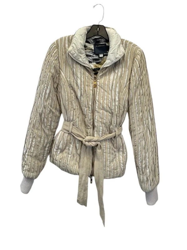 Coat Designer By Roberto Cavalli In Beige, Size: M Monochromatic All