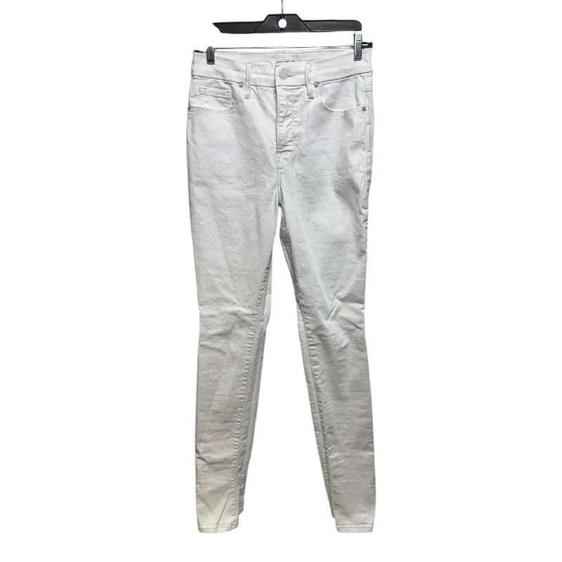 Good Legs Skinny Jeans By Good American In White Denim, Size: 6 long Sporty Men's Athleisure 