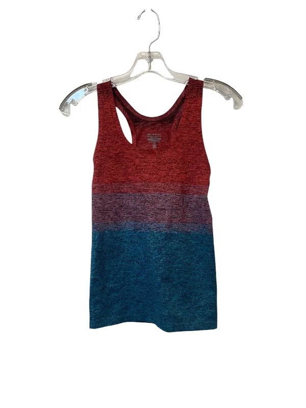 Athletic Tank Top By Athleta In Blue & Red, Size: Xs Sleek Men's Metallic