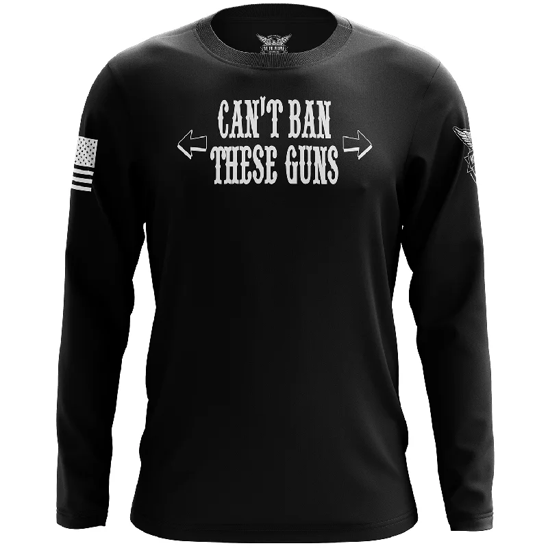 Can't Ban These Guns Long Sleeve Shirt Cool Men's Distressed