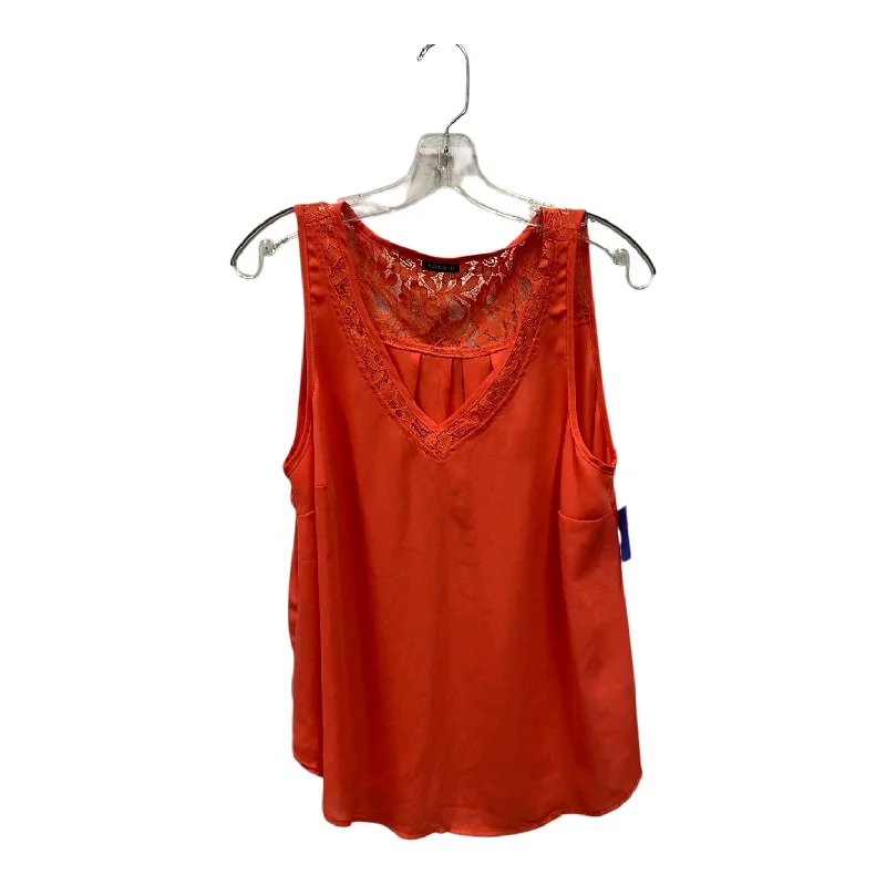 Top Sleeveless By Torrid In Orange, Size:M Trendy Men's Oversized