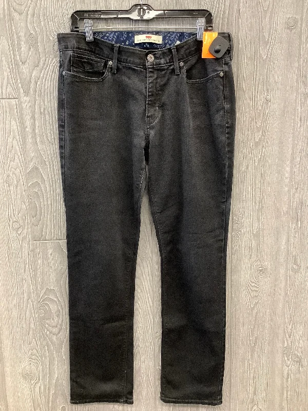 Jeans Straight By Levis In Black, Size: 12 Tailored