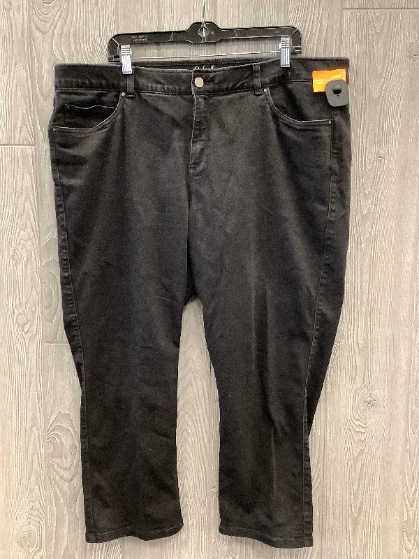 Jeans Straight By Rafaella In Black, Size: 20 Traditional Men's Wool