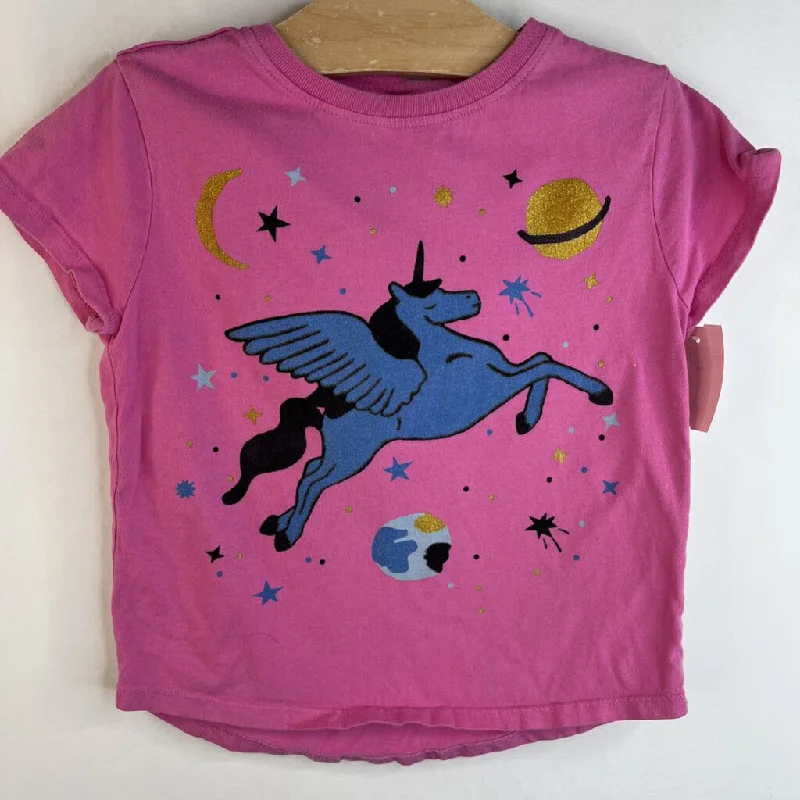 Size 5 (110): Hanna Andersson Pink /Blue Unicorn Print T-Shirt Relaxed Men's Australian 