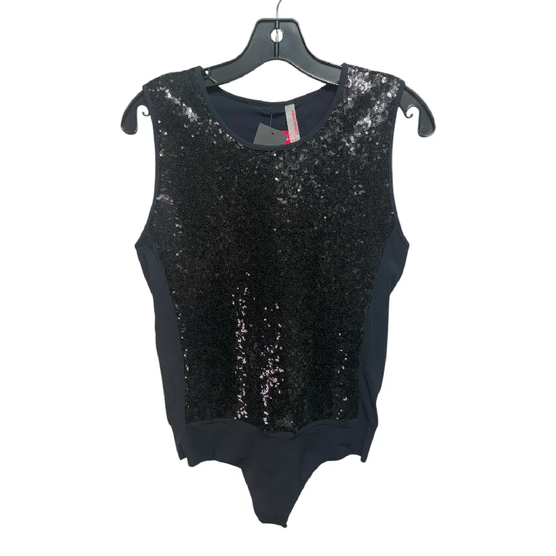 Sequin Bodysuit By Commando In Black, Size: L Sporty Men's Athleisure 