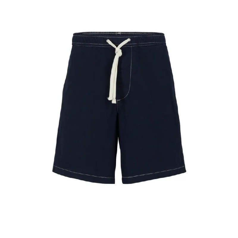 Regular-fit shorts in paper-touch stretch cotton Preppy Men's College