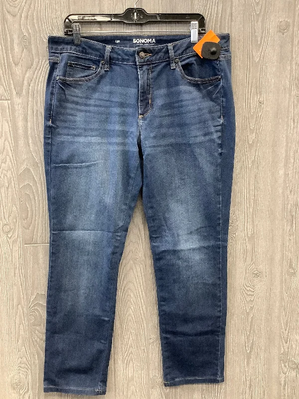 Jeans Straight By Sonoma In Blue, Size: 12 Unique Men's Upcycled