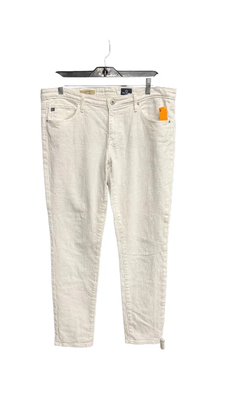 Jeans Skinny By Adriano Goldschmied In White Denim, Size: 12 Bold Men's Animal