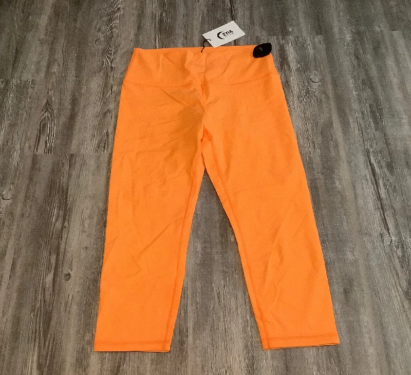 Orange Athletic Leggings Zyia, Size M Streetwear Style