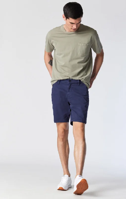 NOAH SHORTS IN DARK NAVY TWILL Stylish Men's Neon