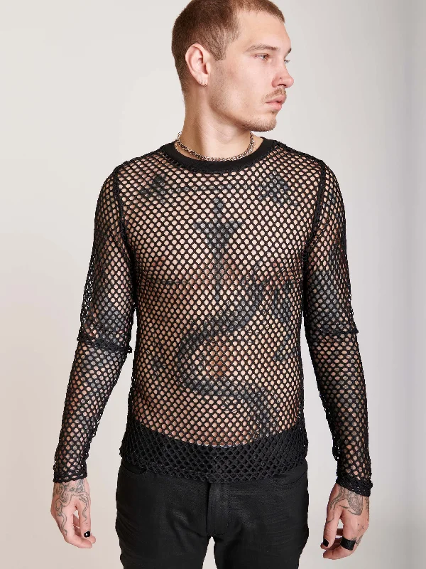 Fishnet Long Sleeve Top Gym